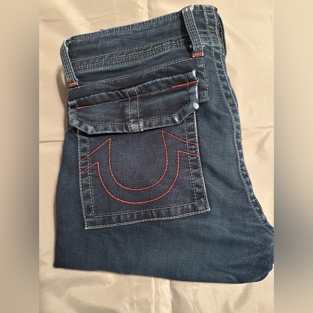 Pre loved Mens True Religion Jogger Jeans, Size 28